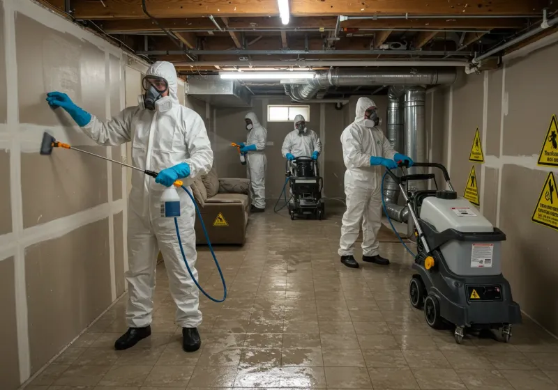 Basement Moisture Removal and Structural Drying process in Tom Green County, TX